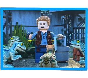 LEGO Aufkleber, Jurassic World, Blau Ocean # 22