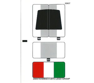 LEGO Sticker Sheet 3 for Set 75912 (20897)