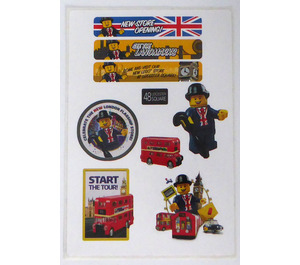 LEGO Sticker Sheet Celebrate Opening Lego Store at Leicester Square