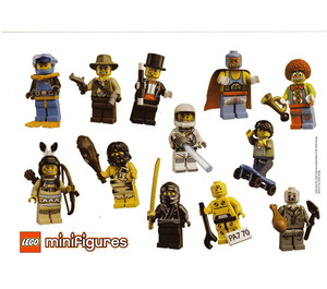 LEGO Aufkleber Sheet - Collectible Minifigures Series 1