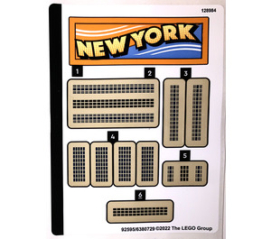 LEGO Sticker Sheet for New York Postcard Set 40519 (92595)