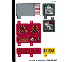 LEGO Sticker Sheet for Set 10263 (37419)