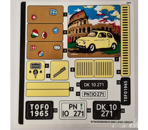 LEGO Sticker Sheet for Set 10271 (67343)