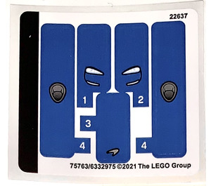 LEGO Autocollant Sheet for Set 30343 (75763)