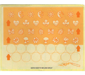 레고 Sticker Sheet for Set 3142 with Small Icons and Circles (22272)