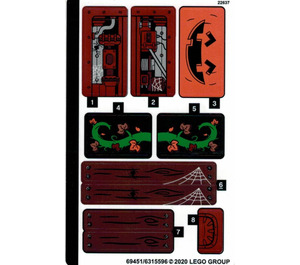 레고 Sticker Sheet for Set 40423 (69451)