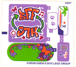 LEGO Sticker Sheet for Set 41099 (21953)