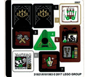 LEGO Sticker Sheet for Set 41185 (31921)