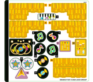 LEGO Sticker Sheet for Set 41258 (69648)