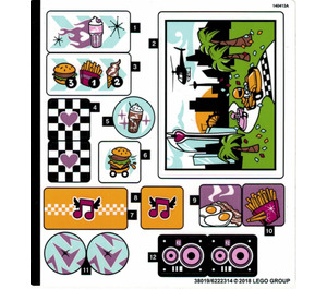 LEGO Sticker Sheet for Set 41349 (38019)