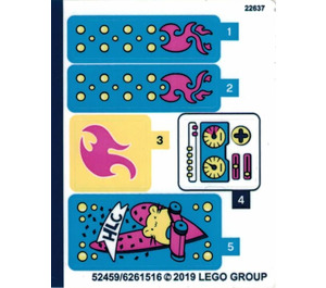 LEGO Aufkleber Sheet for Set 41383 (52459)