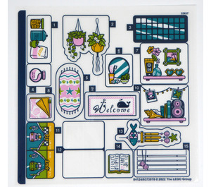 LEGO Sticker Sheet for Set 41709 (84124)