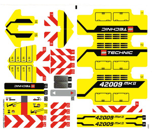 LEGO Sticker Sheet for Set 42009 (14262)