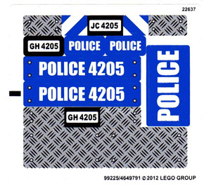 LEGO Aufkleber Sheet for Set 4205 (99225)