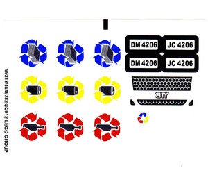 LEGO Autocollant Sheet for Set 4206-2 (99218)