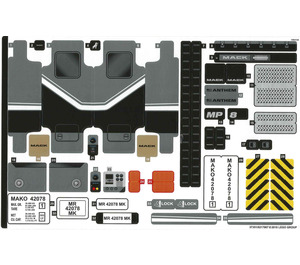 LEGO Sticker Sheet for Set 42078 (37351)