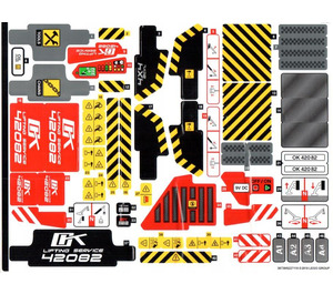 레고 Sticker Sheet for Set 42082 (38739)