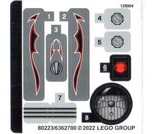 LEGO Sticker Sheet for Set 42132 (80223)