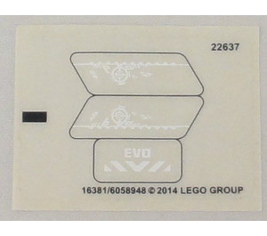 LEGO Aufkleber Sheet for Set 44015 (16381)