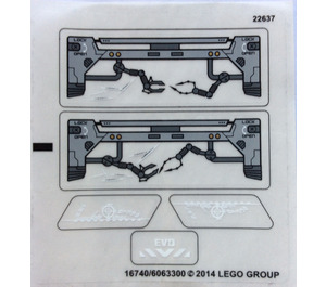 LEGO Autocollant Sheet for Set 44022/44029 (16740)