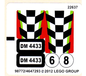 LEGO Sticker Sheet for Set 4433 (98772)