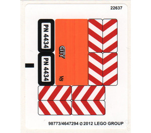 LEGO Aufkleber Sheet for Set 4434 (98773)