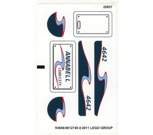 LEGO Sticker Sheet for Set 4642 (93846)