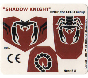 LEGO Sticker Sheet for Set 4942