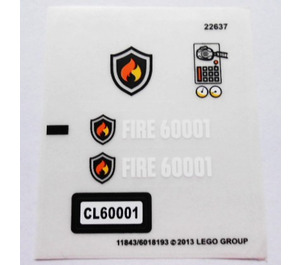 LEGO Sticker Sheet for Set 60001 (11843)
