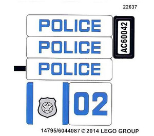 LEGO Autocollant Sheet for Set 60042 (14795)