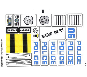 LEGO Autocollant Sheet for Set 60046 (14823)