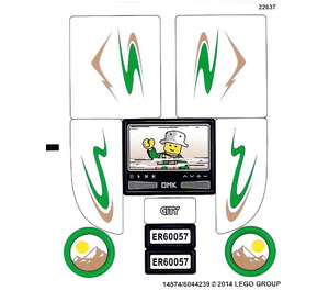 LEGO Sticker Sheet for Set 60057 (14874)