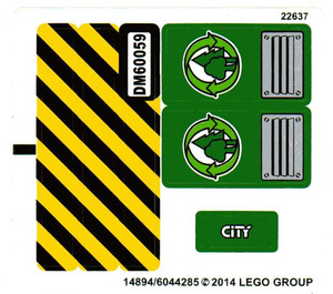 LEGO Autocollant Sheet for Set 60059 (14894 / 17105)