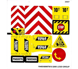 LEGO Sticker Sheet for Set 60076 (19485)