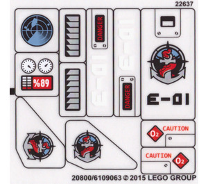 LEGO Aufkleber Sheet for Set 60092 (20800)