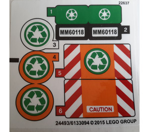 레고 Sticker Sheet for Set 60118 (24493)