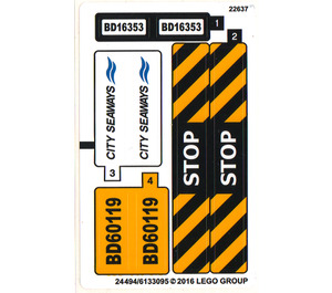 LEGO Sticker Sheet for Set 60119 (24494 / 24502)