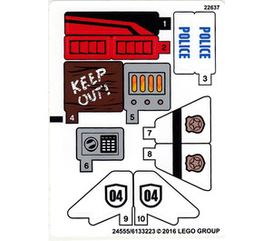 LEGO Sticker Sheet for Set 60131 (24555)
