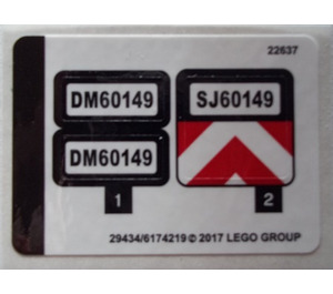 LEGO Autocollant Sheet for Set 60149 (29434)
