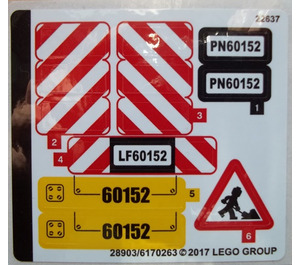 LEGO Autocollant Sheet for Set 60152 (28903)