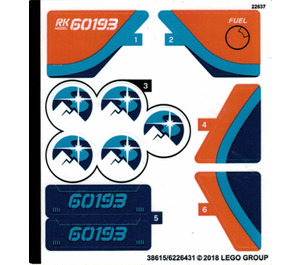 LEGO Sticker Sheet for Set 60193 (38615)