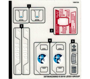 LEGO Sticker Sheet for Set 60194 (38706)