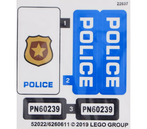 LEGO Sticker Sheet for Set 60239 (52022)