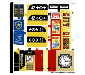 LEGO Sticker Sheet for Set 60271 (69111)