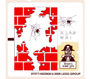LEGO Sticker Sheet for Set 6242 (Red Masonry Version) (87077)