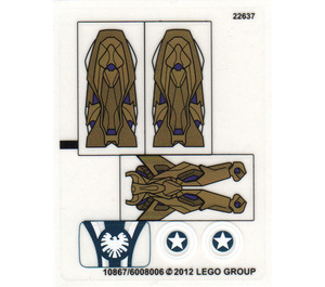 LEGO Aufkleber Sheet for Set 6865 (10867)