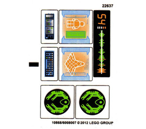 LEGO Aufkleber Sheet for Set 6873 (10868)