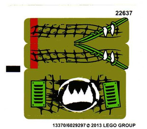 LEGO Autocollant Sheet for Set 70001 (13370)