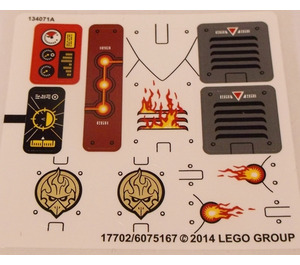 LEGO Sticker Sheet for Set 70142 (17702)