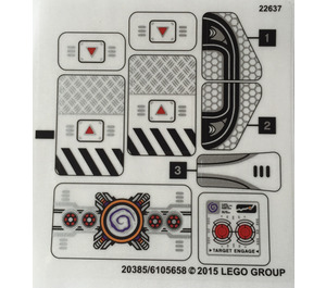 LEGO Autocollant Sheet for Set 70168 (20385)